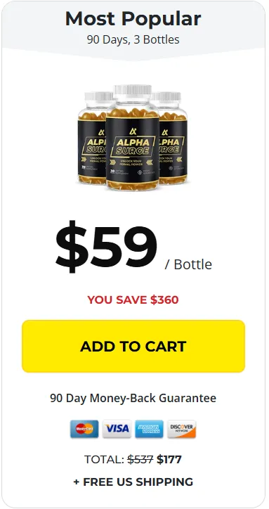 Alpha surge 3 bottles